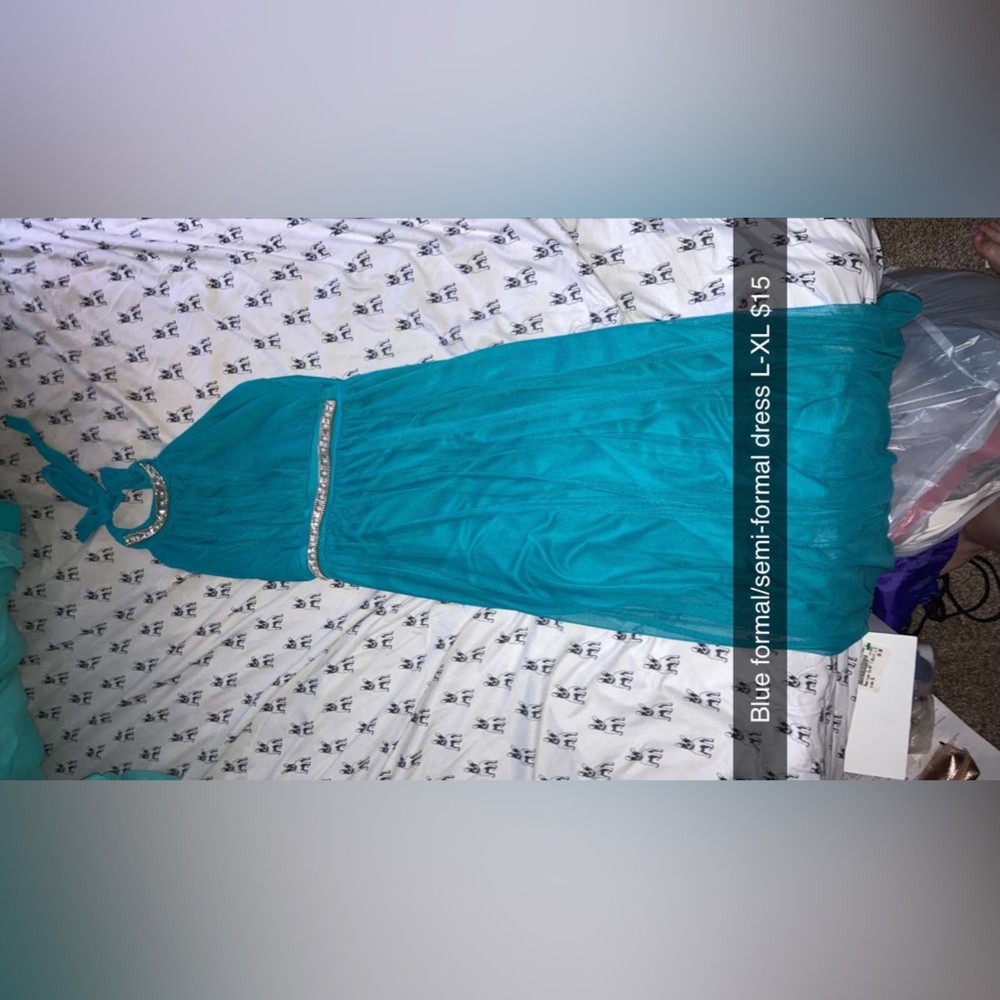 Aqua blue formal/semi-formal dress